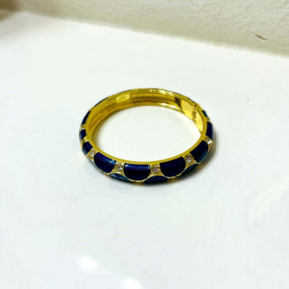 Blue enameled bracelet.  NEW!